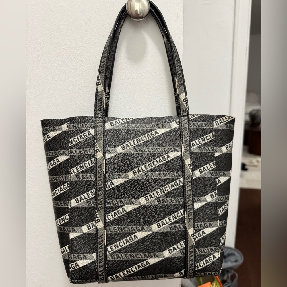 Balenciaga Monochrome Logo Tote Bag
